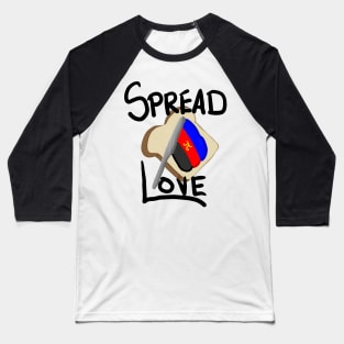 Spread Love: Polyamory Pride Toast Baseball T-Shirt